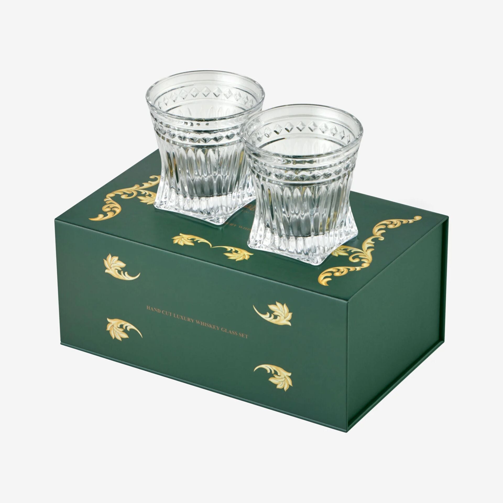 Kristal Kesme 2'li Viski Bardağı 250 ml-CAWGS20111-