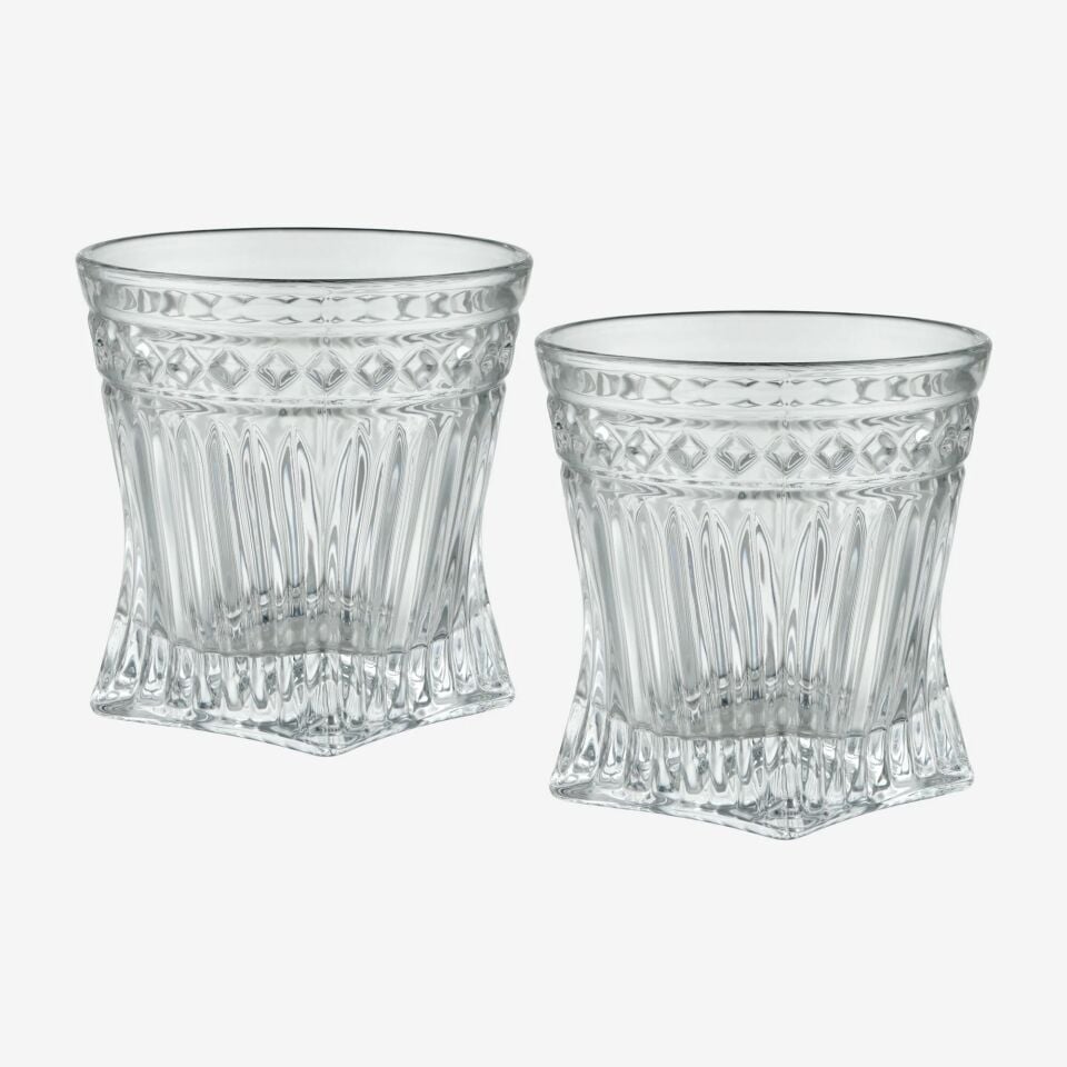 Kristal Kesme 2'li Viski Bardağı 250 ml-CAWGS20111-