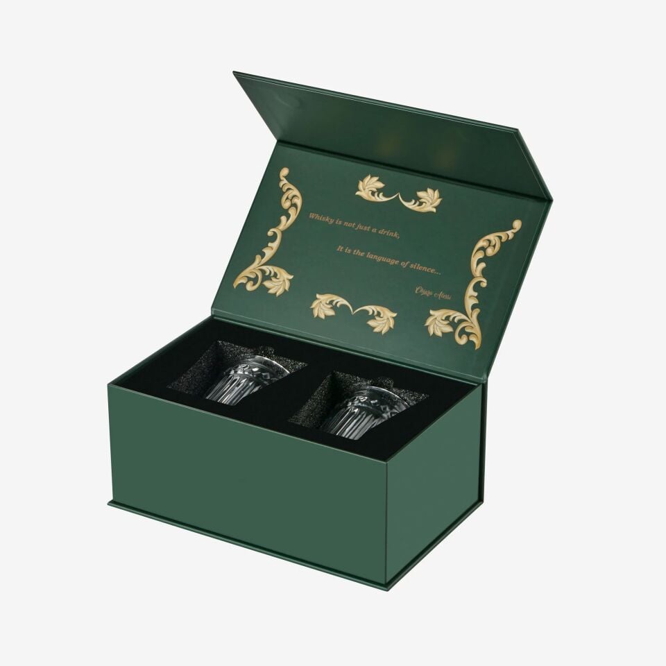 Kristal Kesme 2'li Viski Bardağı 250 ml-CAWGS20111-