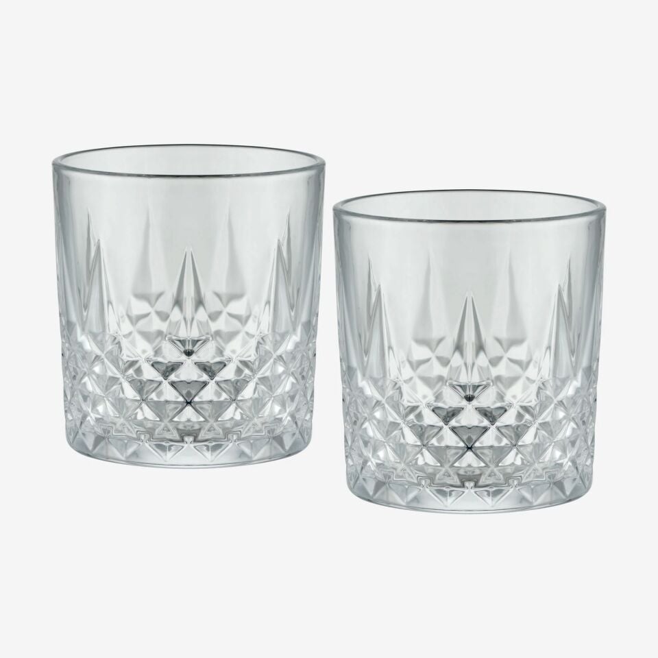 Kristal Kesme 2'li Viski Bardağı 340 ml-CAWGS20943-