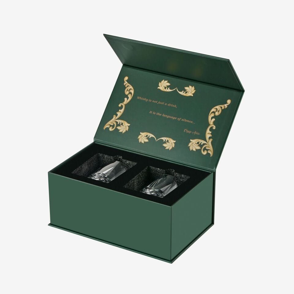 Kristal Kesme 2'li Viski Bardağı 340 ml-CAWGS20943-