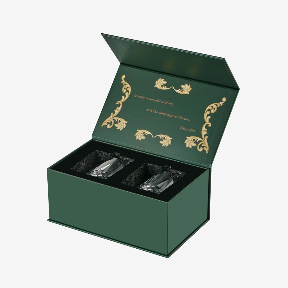 Kristal Kesme 2'li Viski Bardağı 340 ml-CAWGS20943-