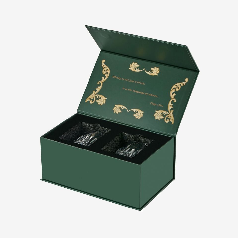 Kristal Kesme 2'li Viski Bardağı 260 ml-CAWGS20949-