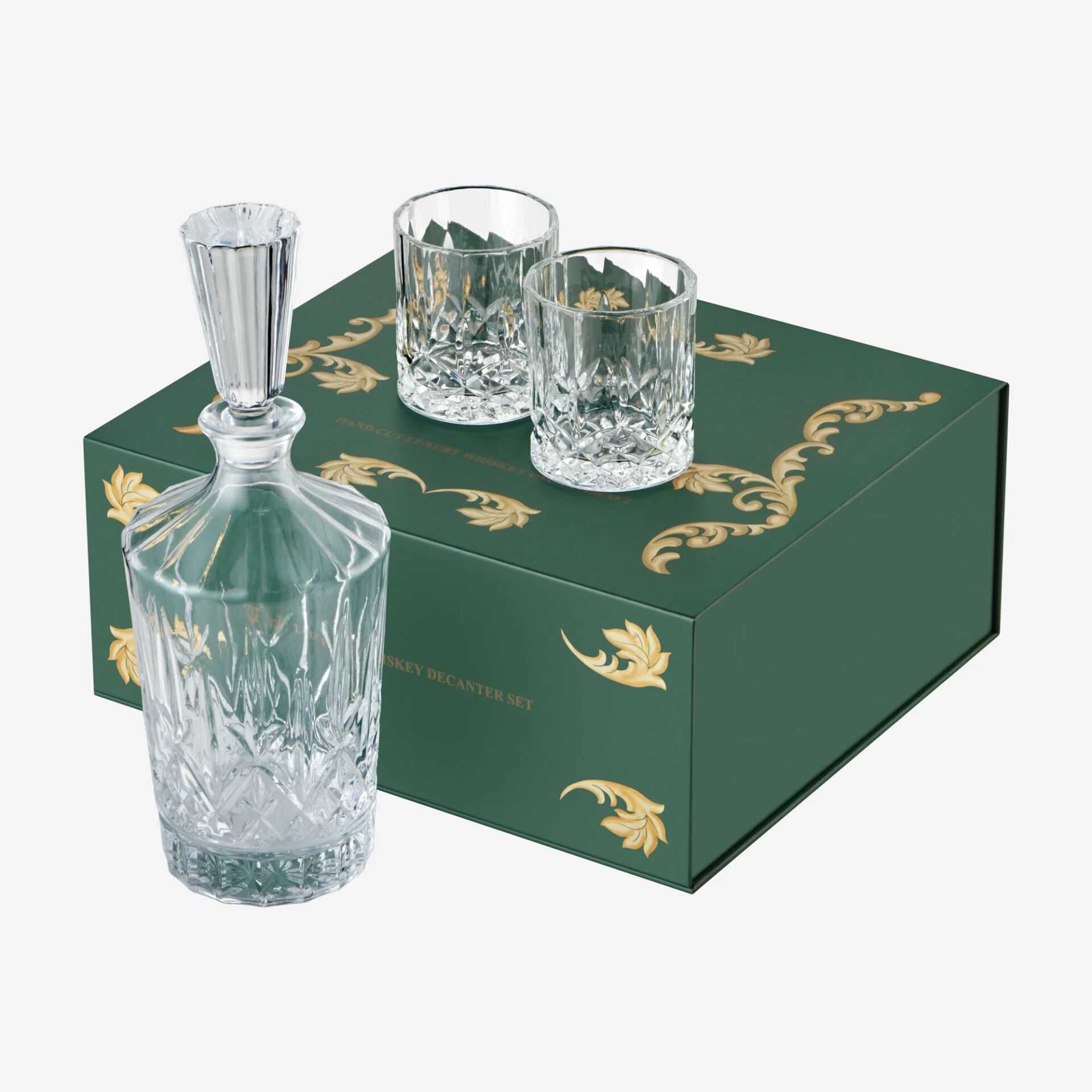 Kristal Kesme 3'lü Viski seti 1.250 ml/300 ml-CAWDS33157-