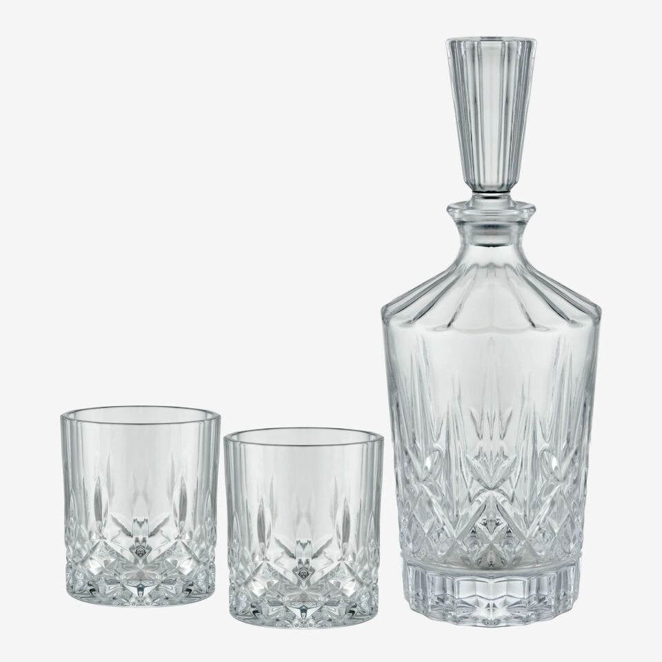 Kristal Kesme 3'lü Viski seti 1.250 ml/300 ml-CAWDS33157-