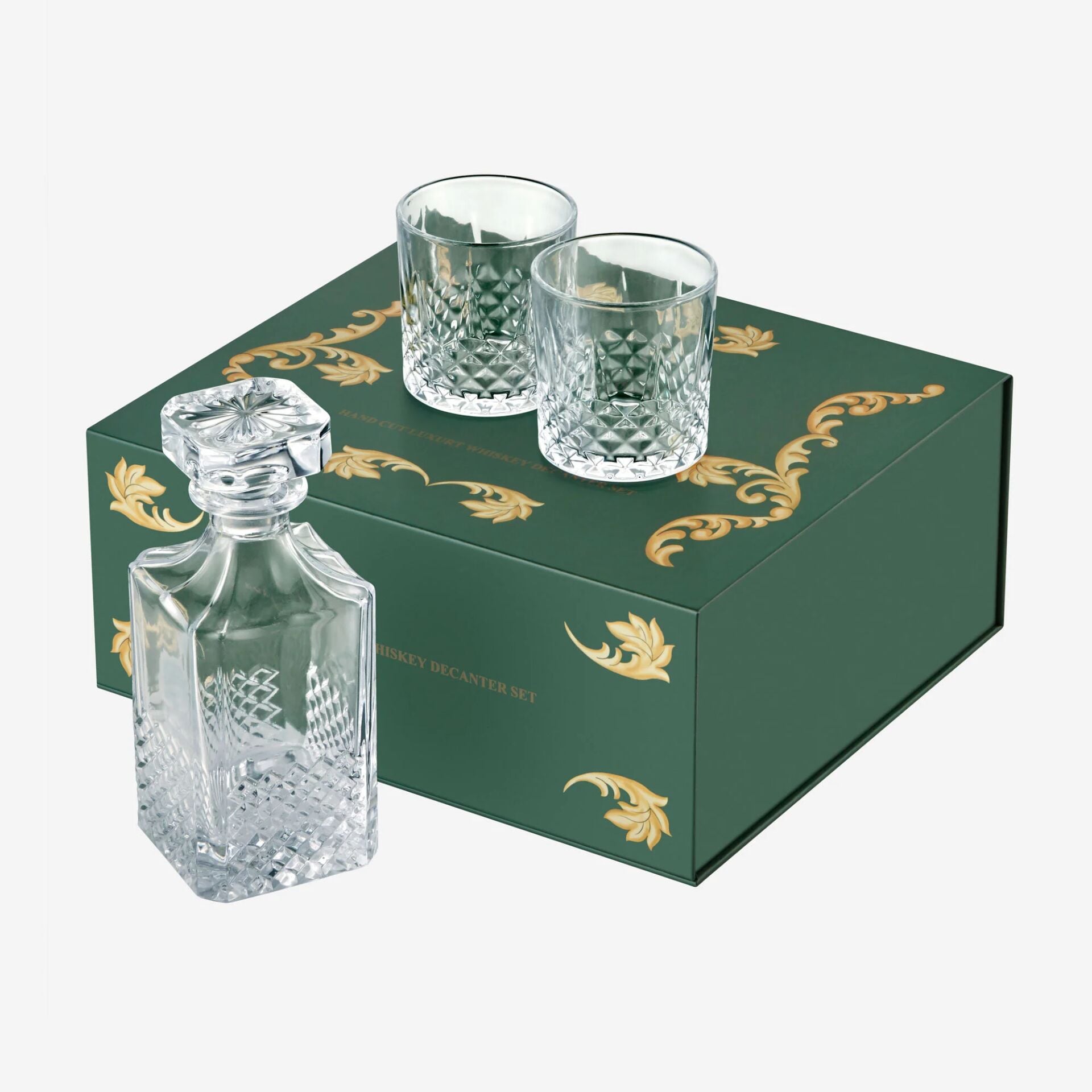 Kristal Kesme 3'lü Viski seti 700 ml/340 ml-CAWDS33113-