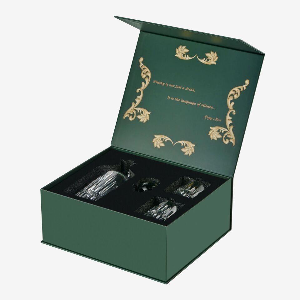 Kristal Kesme 3'lü Viski seti 850 ml/260 ml-CAWDS33949-