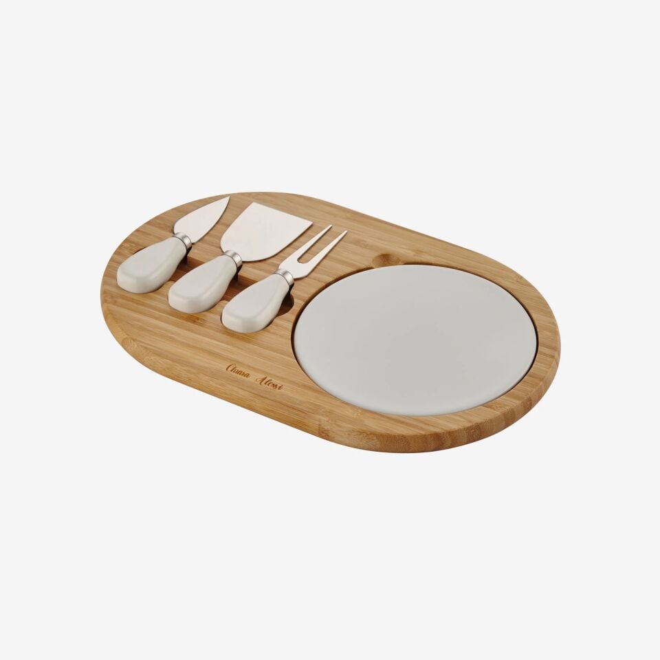 Acacia Elegance Kahverengi Ahşap Peynir Sunum Tabağı CAWCS60939