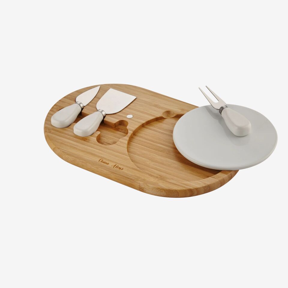 Acacia Elegance Kahverengi Ahşap Peynir Sunum Tabağı CAWCS60939