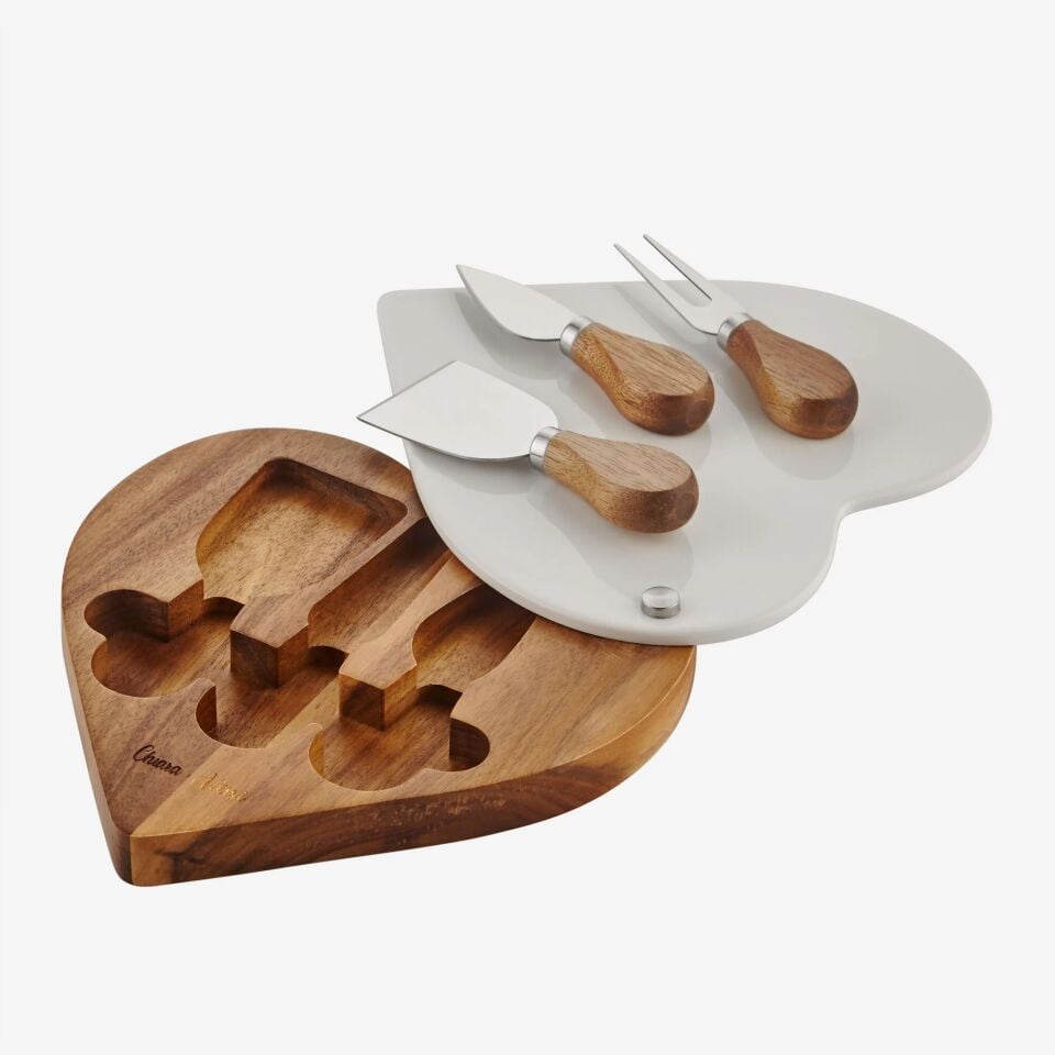 Acacia Elegance Kahverengi Ahşap Peynir Sunum Tabağı CAWCS63389