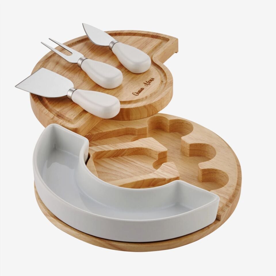 Acacia Elegance Kahverengi Ahşap Peynir Sunum Tabağı CAWCS62493