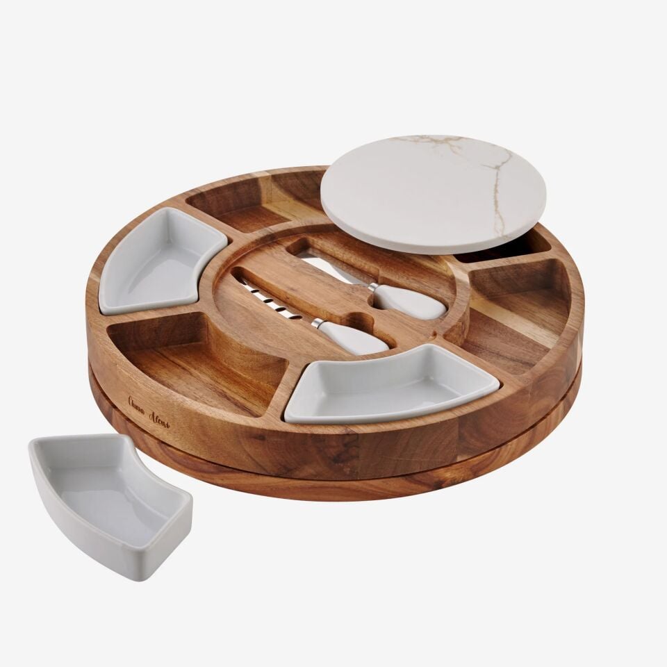 Acacia Elegance Kahverengi Ahşap Peynir Sunum Tabağı CAWCS64031