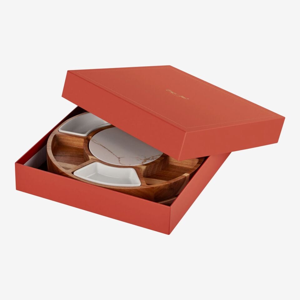 Acacia Elegance Kahverengi Ahşap Peynir Sunum Tabağı CAWCS64031