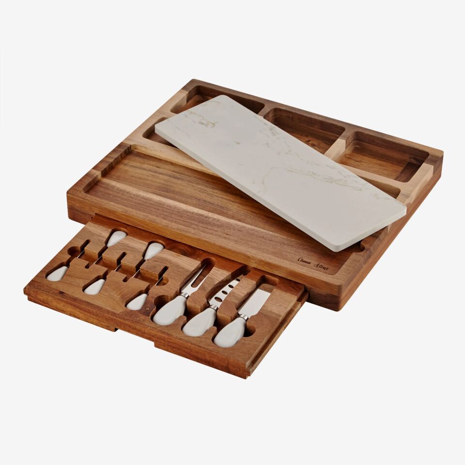 Acacia Elegance Kahverengi Ahşap Peynir Sunum Tabağı CAWCS64032