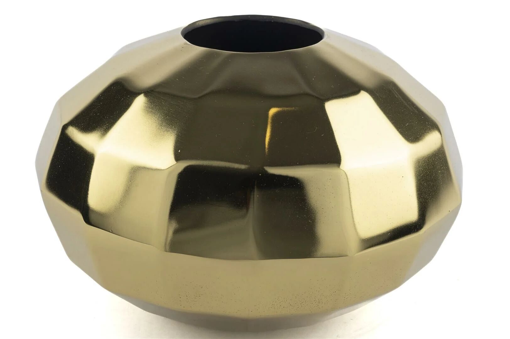 Gold Emery Basık Vazo Gold - 33x20cm