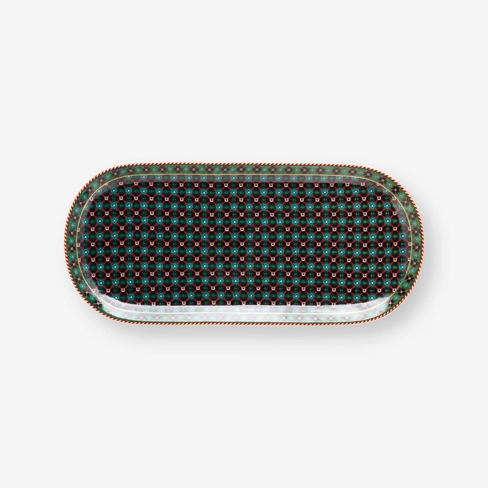 Berry Blues Yeşil Oval Kek Servis Tabağı Yeşil - 33cm