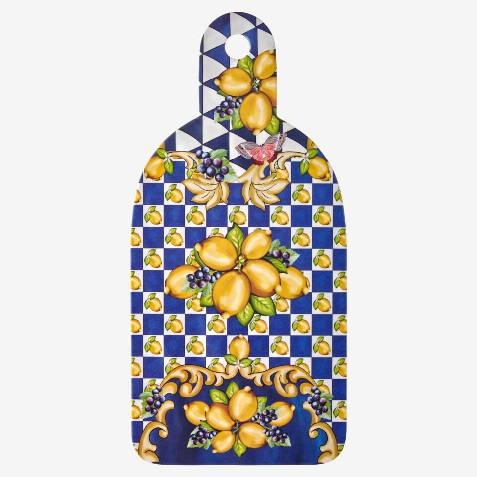 Capri Limon Buketi Kesme Tahtası Mavi - 34cm