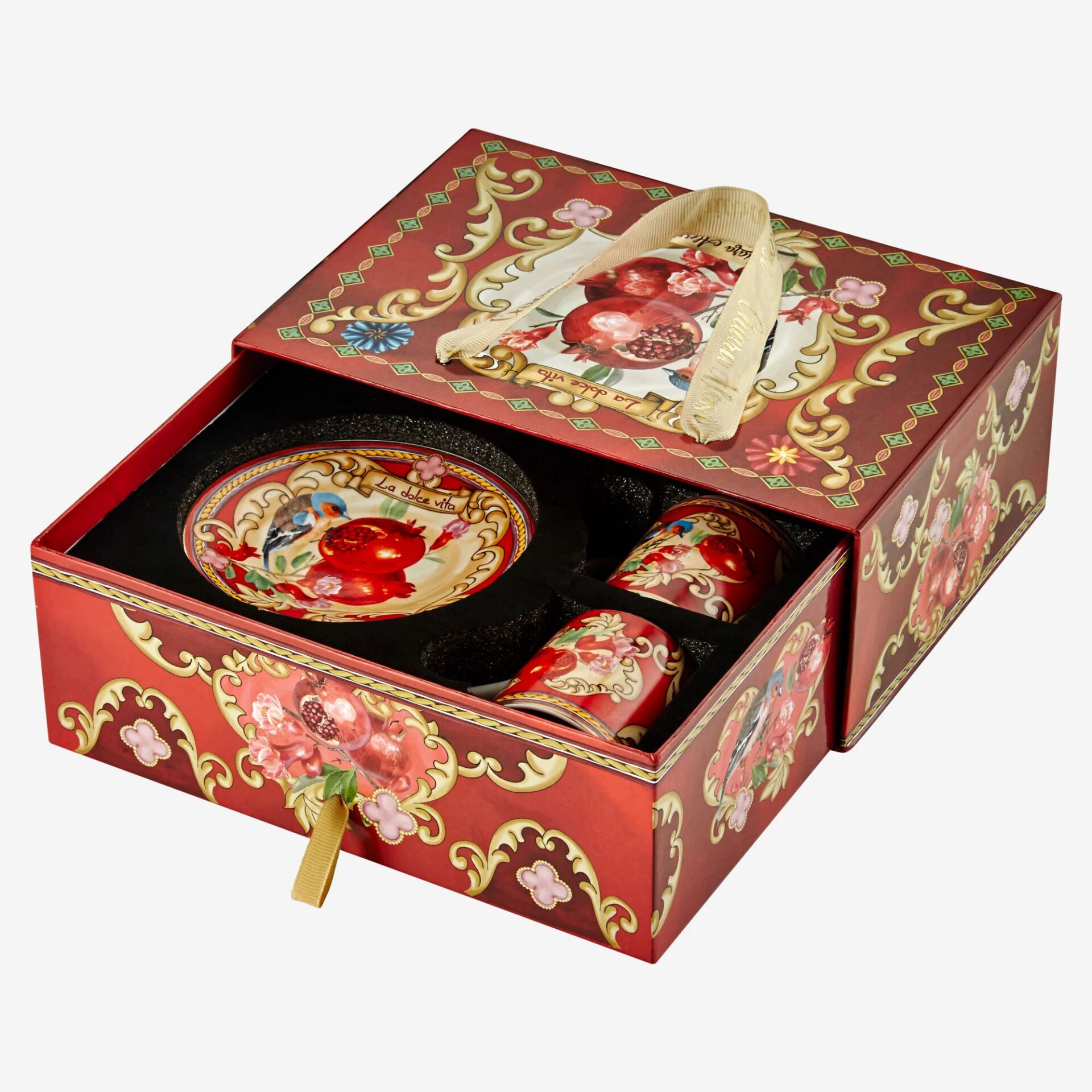 Capri Porselen Kahve Fincan Seti Kırmızı - 120ml