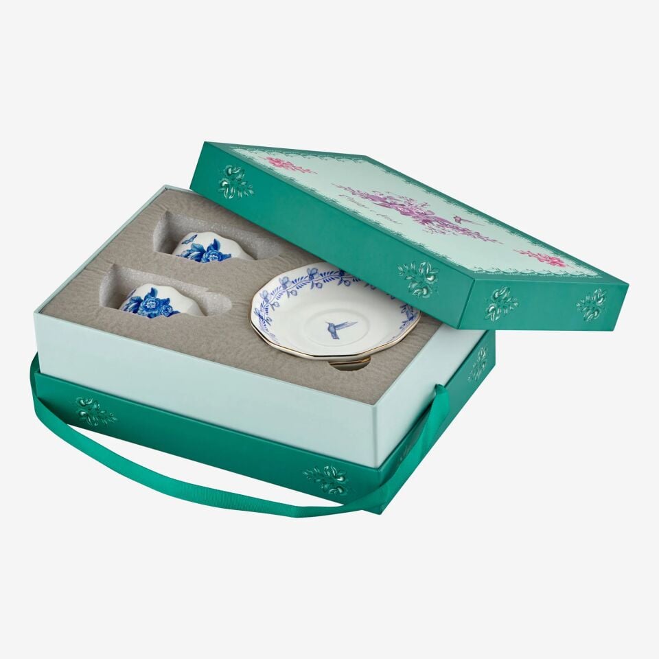 PRIMAVERA 2'Lİ TURK KAHVESİ FİNCAN SETİ Mavi - 100ml