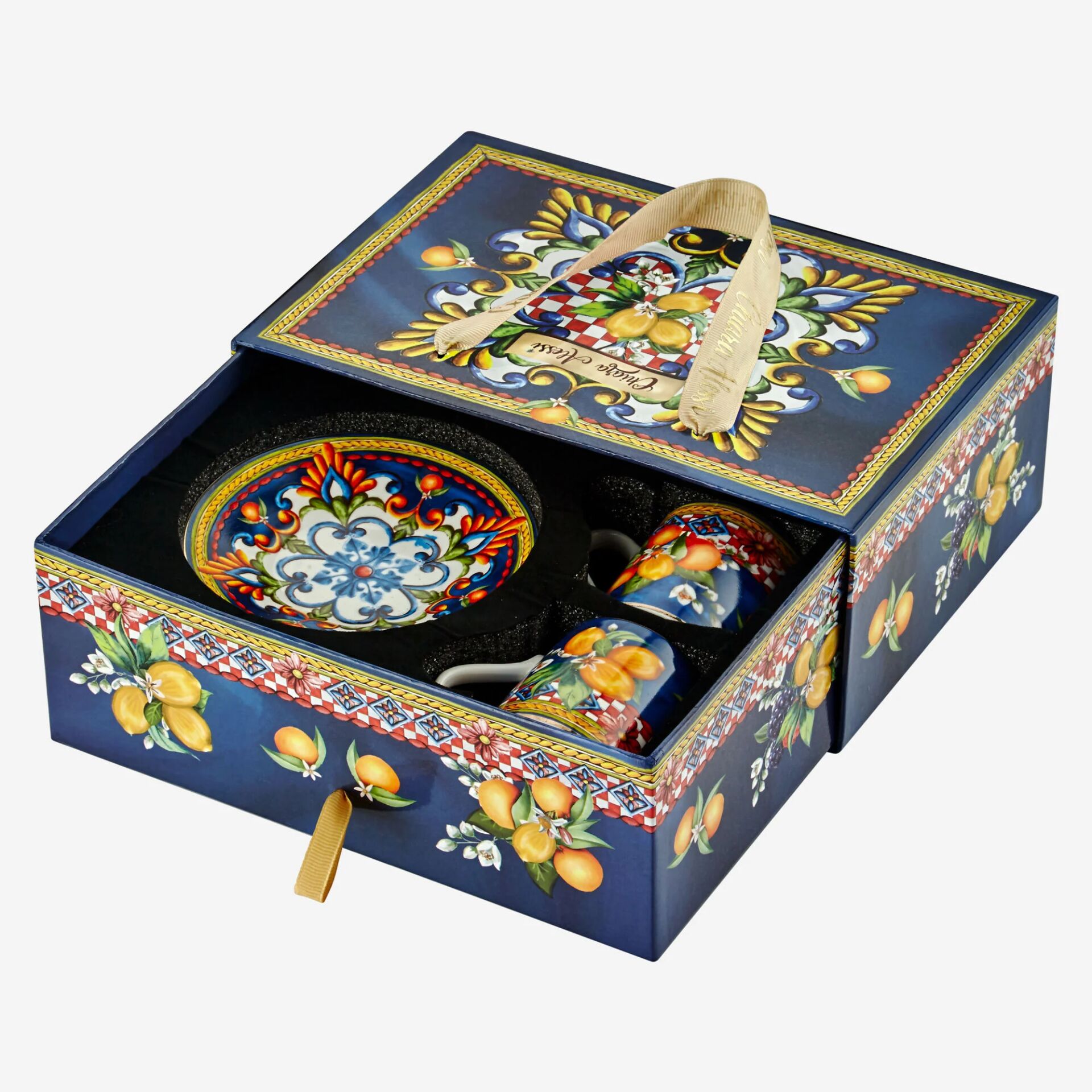 Capri Porselen Kahve Fincan Seti Mavi - 120ml