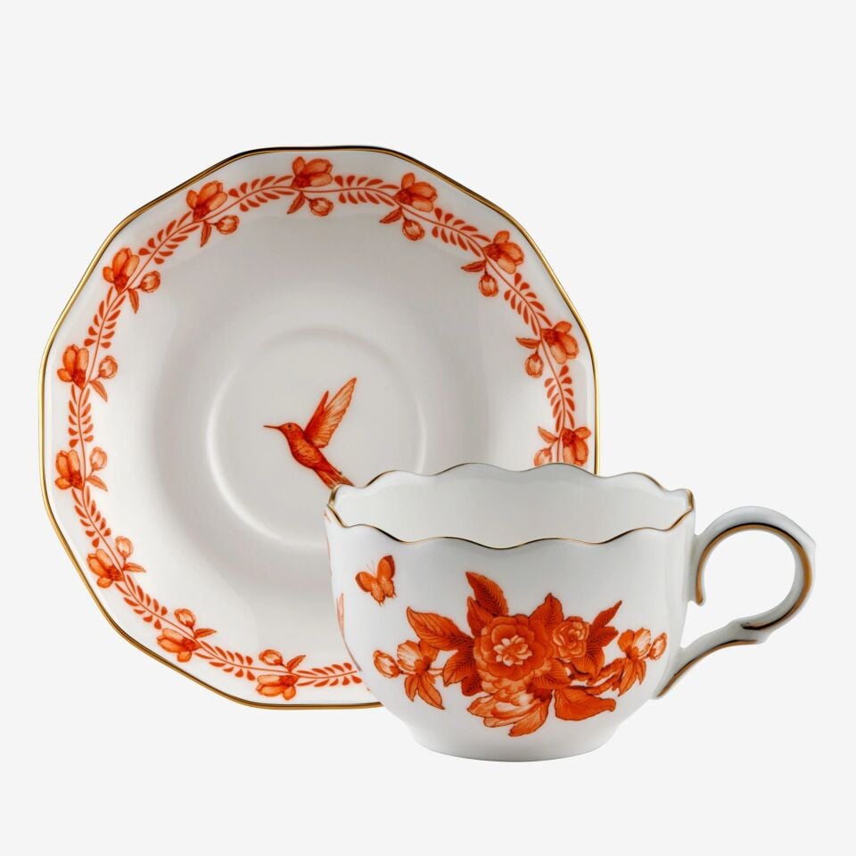 PRIMAVERA 2'Lİ TURK KAHVESİ FİNCAN SETİ Turuncu - 100ml