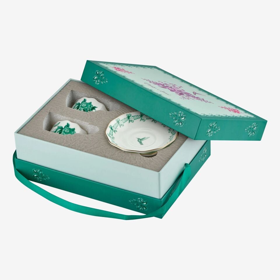 PRIMAVERA 2'Lİ TURK KAHVESİ FİNCAN SETİ Yeşil - 100ml