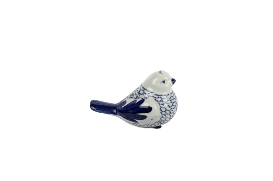 Blue Blanc Kuş Dek Obje
