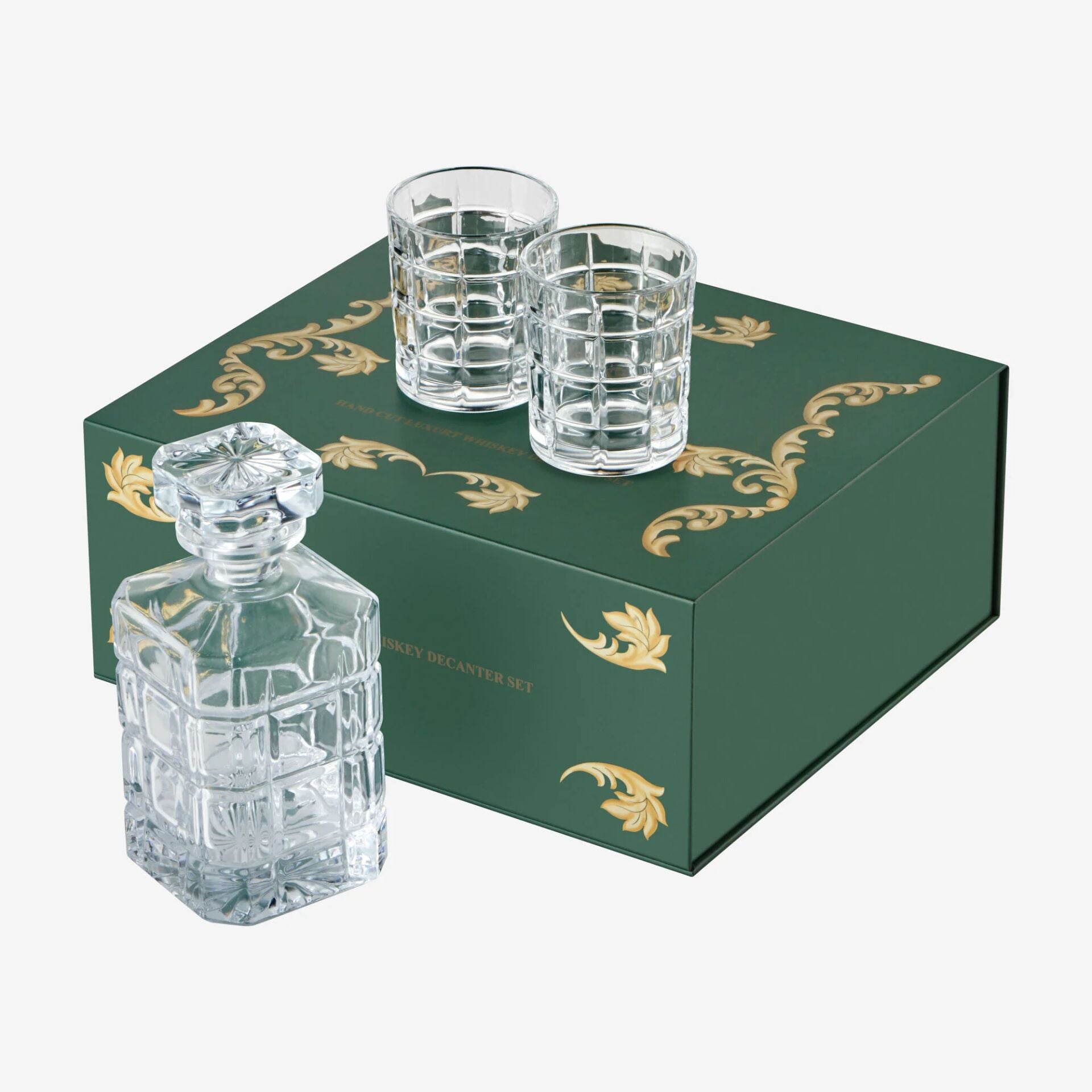 Kristal Kesme 3'lü Viski seti 800 ml/300 ml-CAWDS33128-