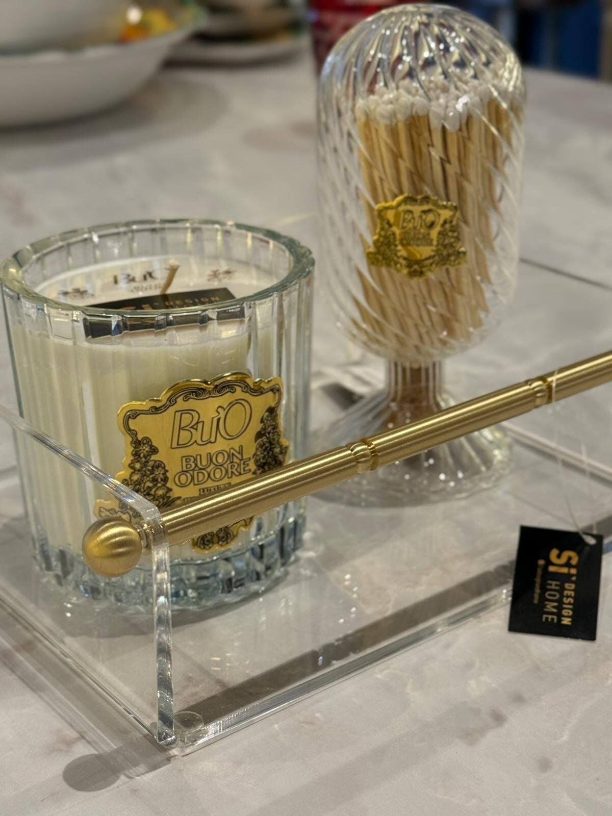 Pirinç Detay Banyo Organizer Gold