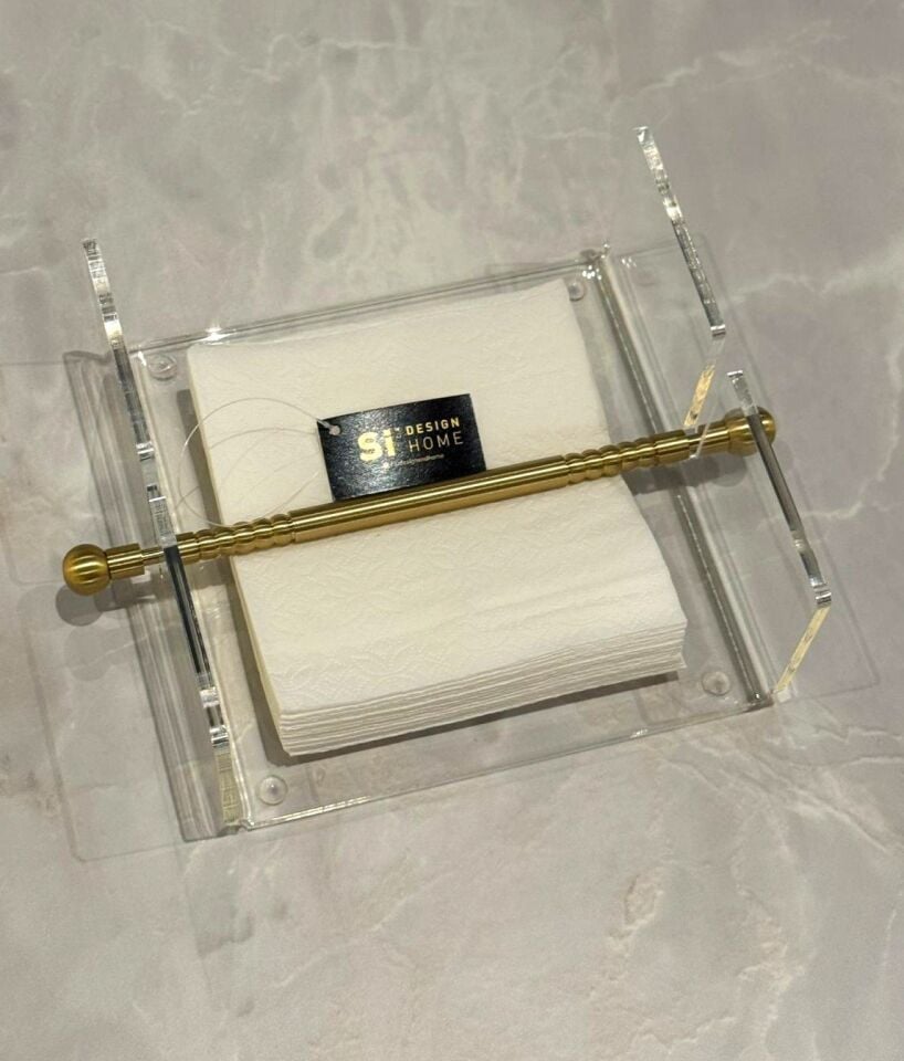 Pirinç Detay Peçetelik Gold