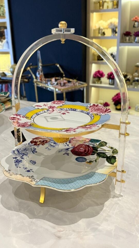 İki Katlı Pleksi Sunumluk Gold