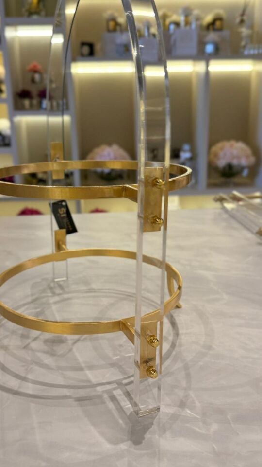 İki Katlı Pleksi Sunumluk Gold