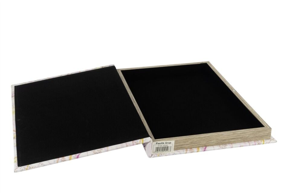 Sensibility Kitap Kutu Beyaz/Pembe - 35x24x3cm