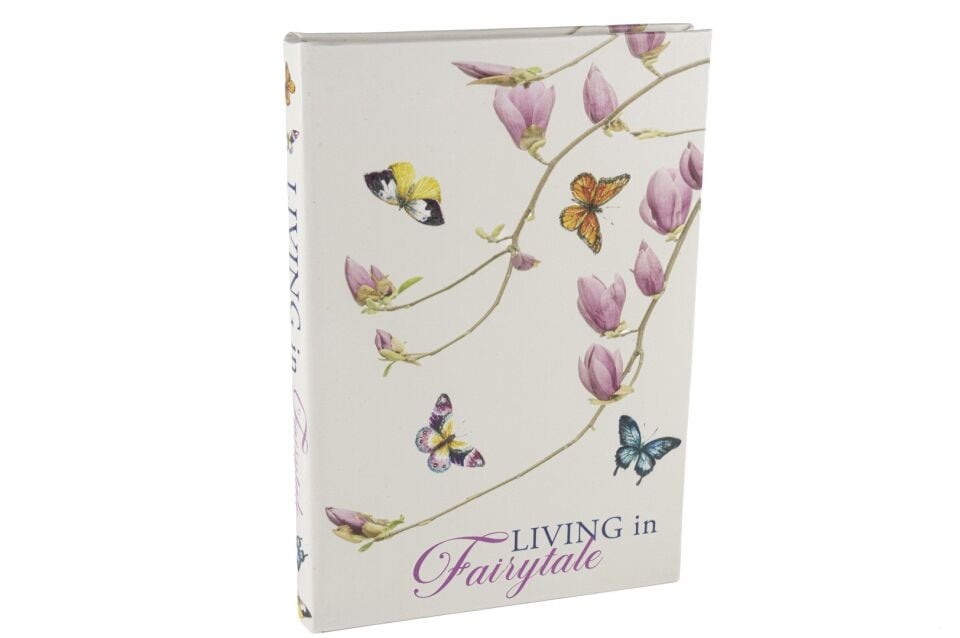 Living in Fairytale Kitap Kutu Beyaz/Pembe - 35x24x3cm