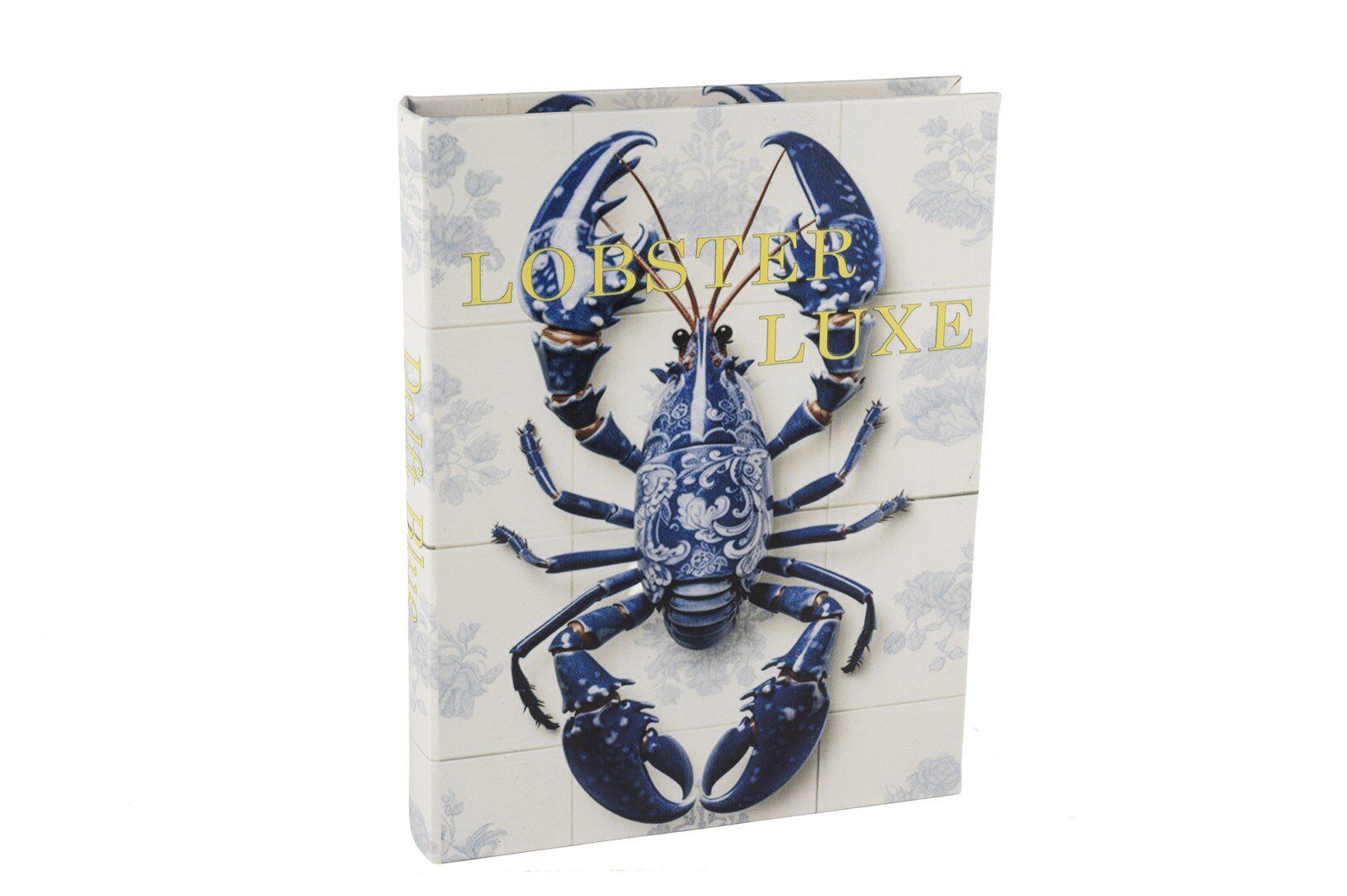 Lobster Luxe Kitap Kutu Beyaz/Mavi - 29x22x4cm