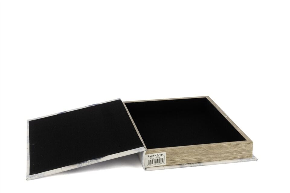 Lobster Luxe Kitap Kutu Beyaz/Mavi - 29x22x4cm