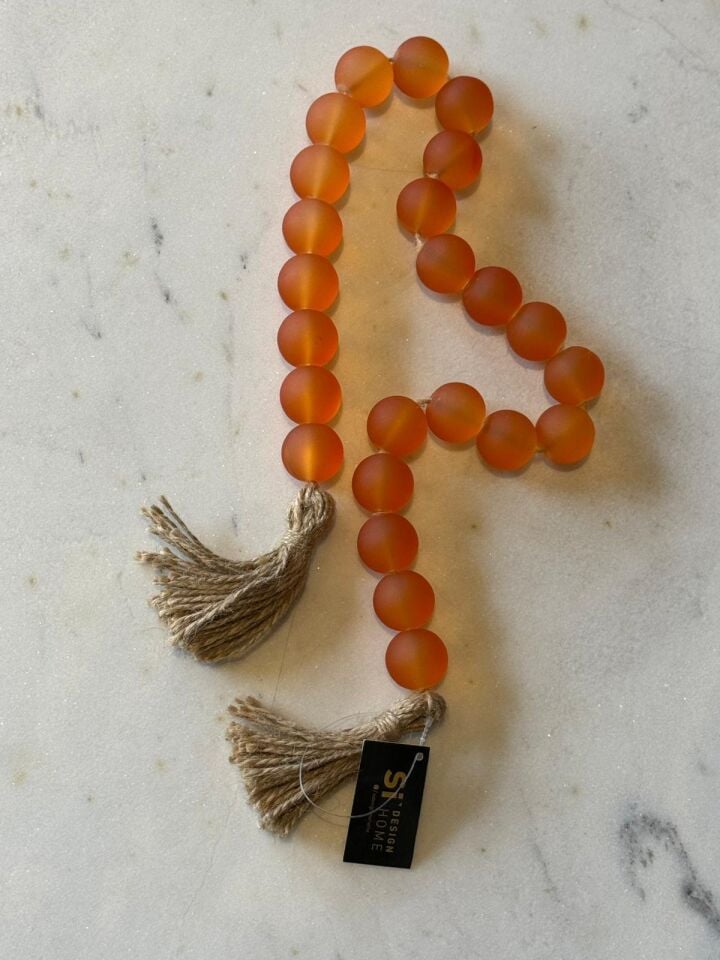 Cam Boncuklu Dek. Obje Amber - 78cm