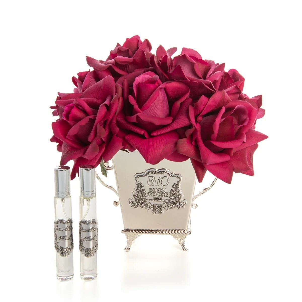 Silver Pirinç 10 Gül Luxury Home Perfume Bordo
