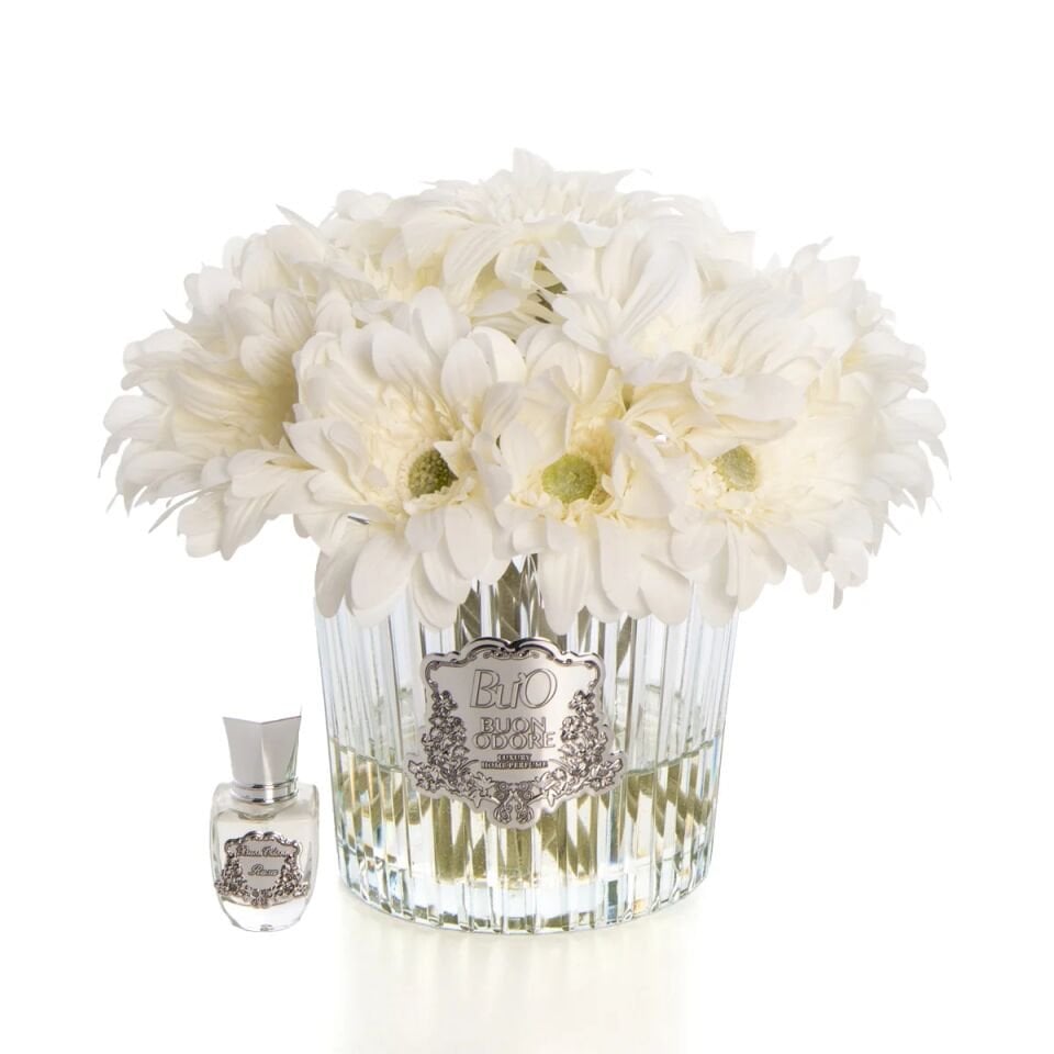 Cam Silver Gerbera Ev Parfümü Beyaz