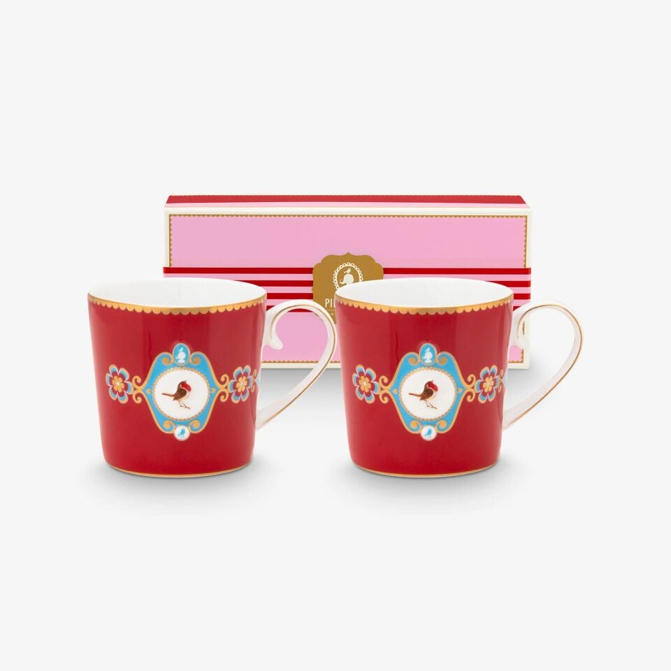 Love Birds İkili Mug Seti 250ml - Kırmızı