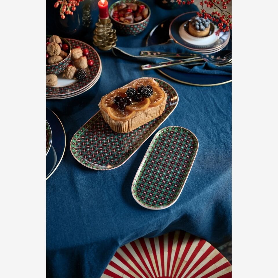 Berry Blues Yeşil Servis Tabağı Yeşil - 25cm