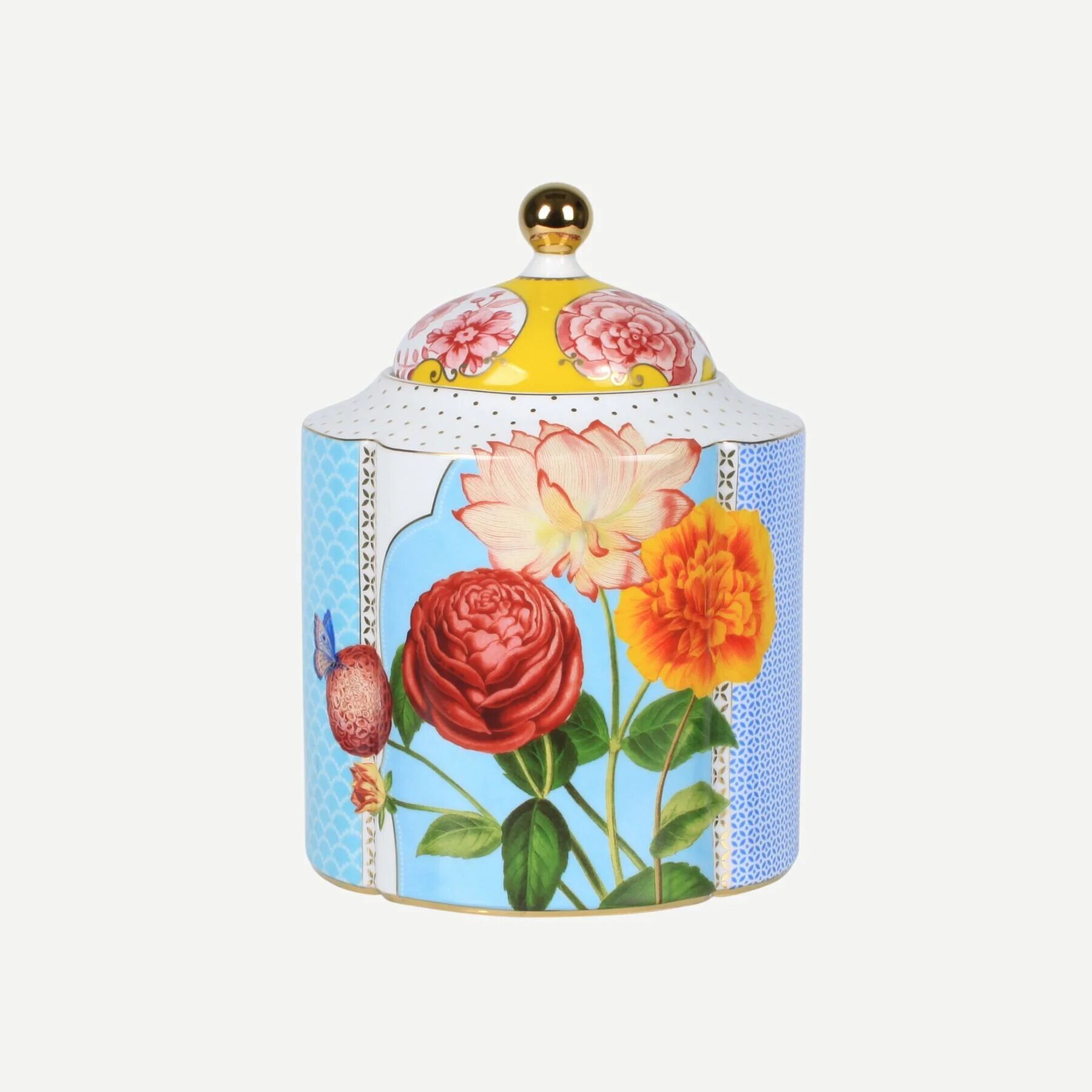 Royal Çiçek Desenli Küp Sarı - 1900ml