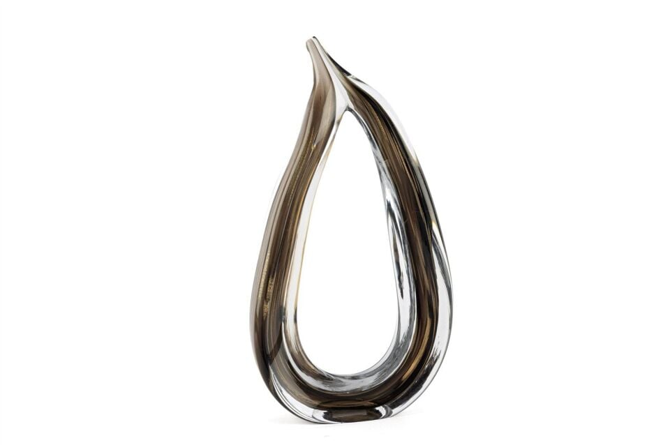 Lunera Kahve Cam Dek Obje 25x45cm