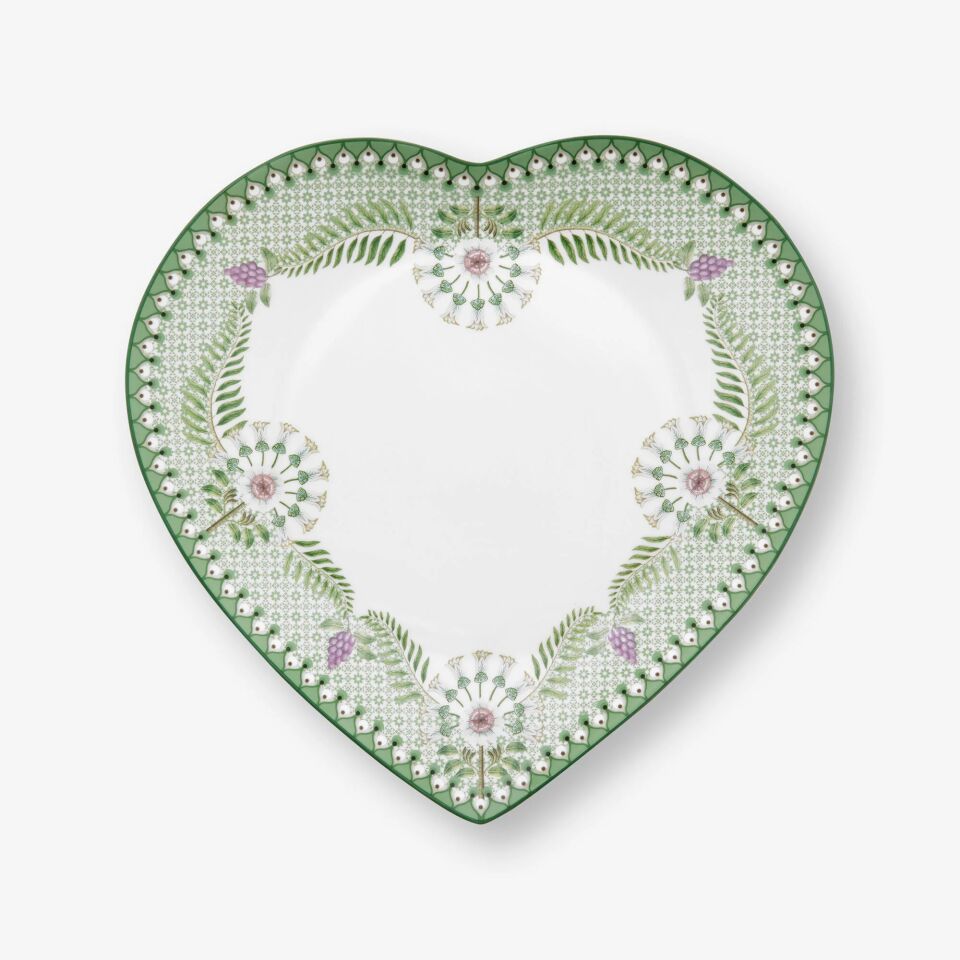 Lily & Lotus İkili Kalpli Tabak Seti