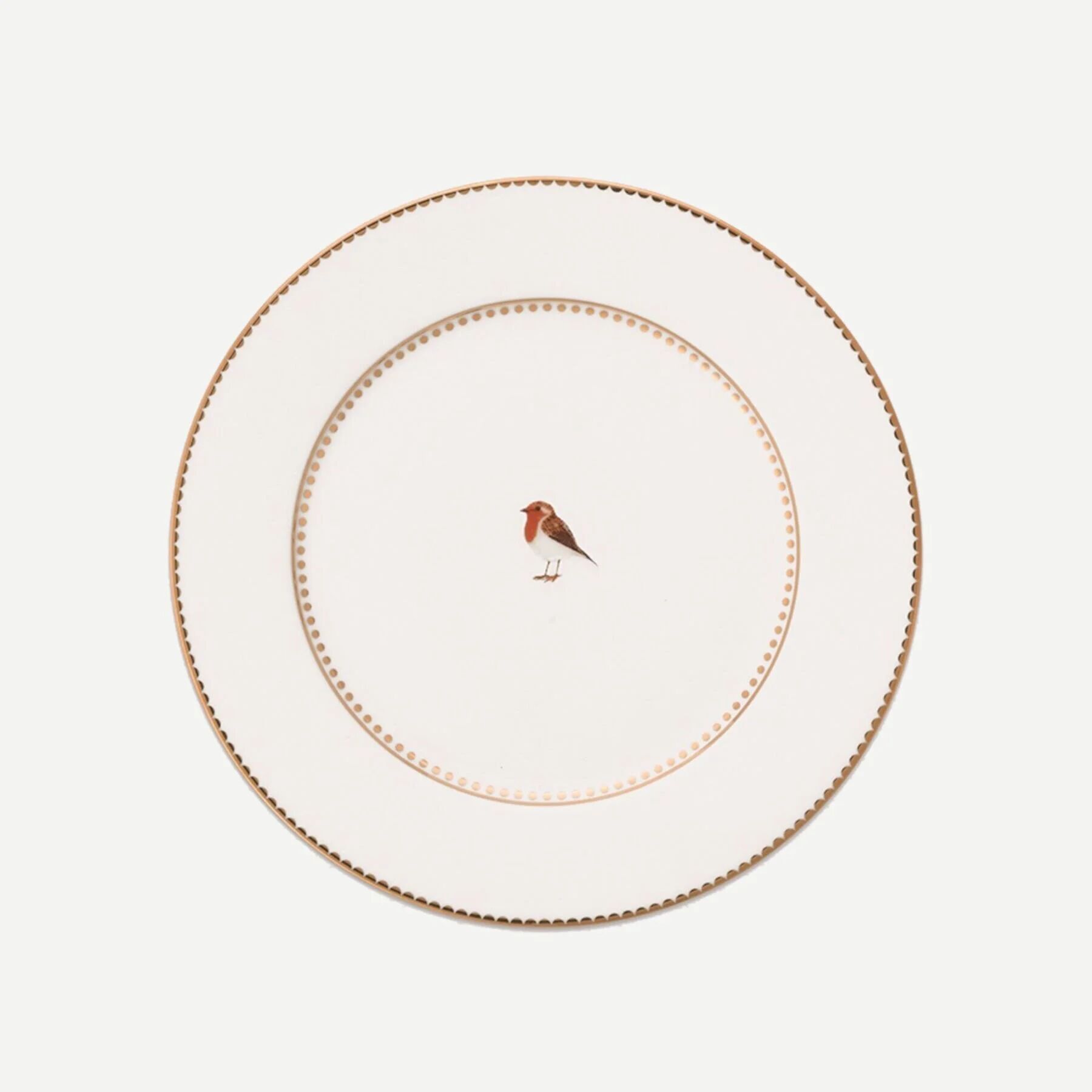 Love Birds Porselen Pasta Tabağı 17cm - Beyaz