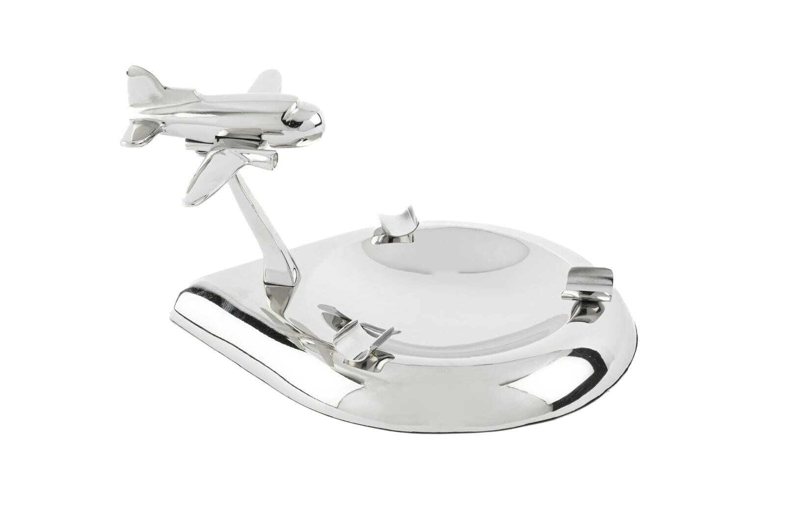 Gümüş Gold Metal Uçak Dek Küllük 23x19x13