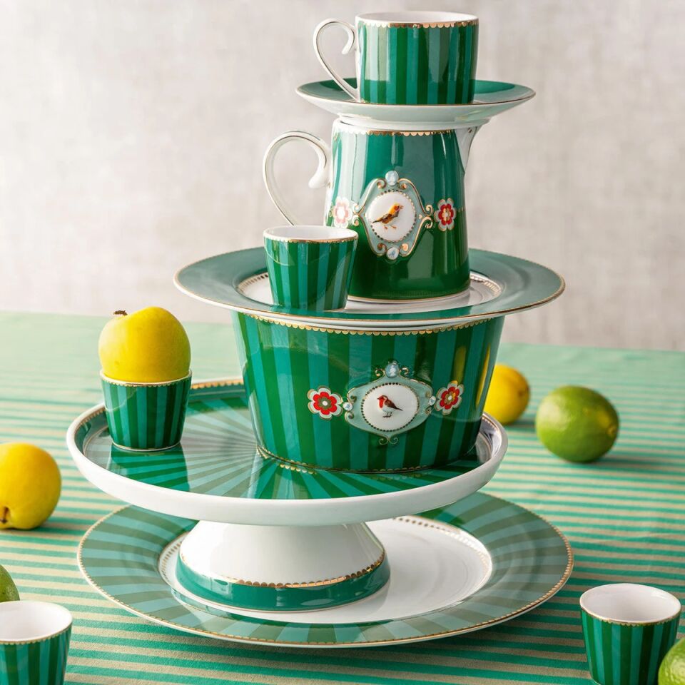 Love Birds Yumurtalık 5cm - YeşilÇizgili