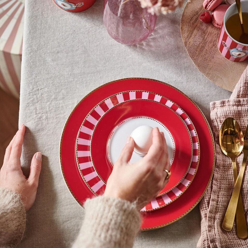 Love Birds Yemek Tabağı 26,5cm - Kırmızı