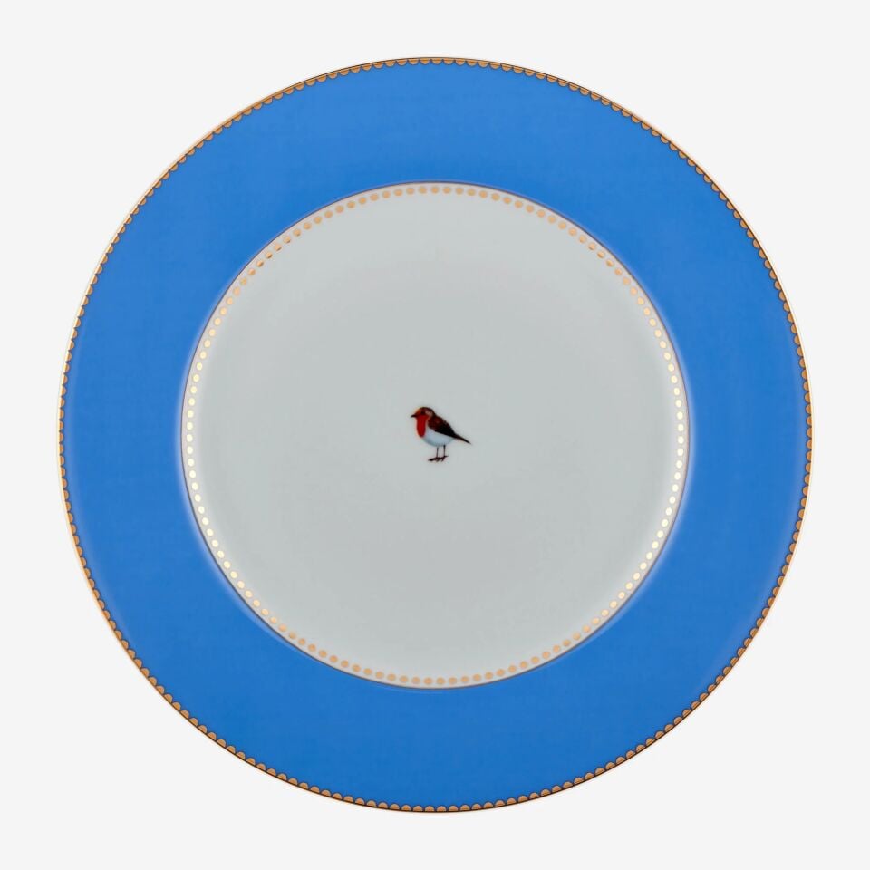 Love Birds Kahvaltı Tabağı 21cm - Mavi