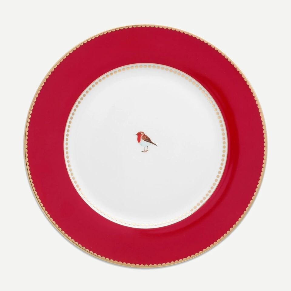 Love Birds Pasta Tabağı 17cm - Kırmızı